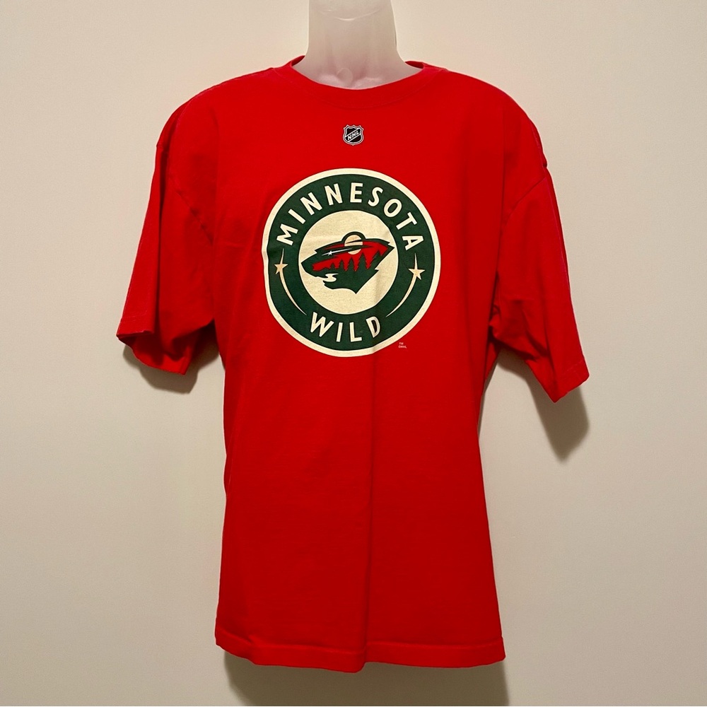 EUC | Reebok Minnesota Wild Guillaume Latendresse Red Tee | Size XL